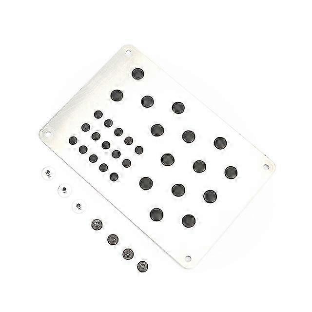 1pc Universal Automobile Alloy Wear Plate Anti-skid Pad Silver Car Floor Mat Foot Heel Scuff Plate Non-slip Carpet Patch - Suitable for Peda