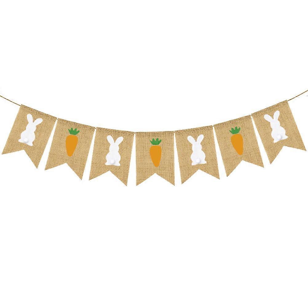 Celebration Bunting Set, Burlap Flags with Easter Designs