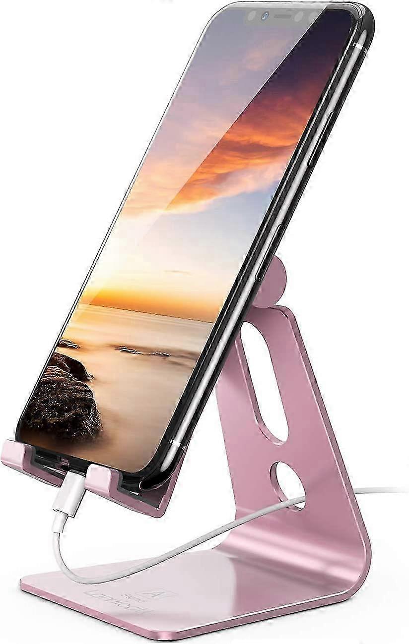 Adjustable Cell Phone Stand for Desk, Compatible with Various Models Including iPhone 12 Mini, 11 Pro, and More for Charging and Convenience