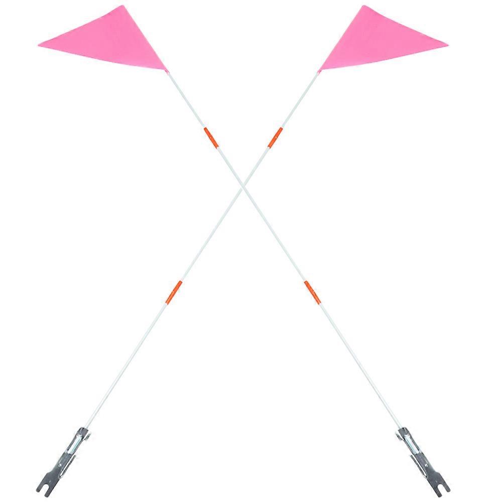 Bike Safety Flags with Fiberglass Poles – Wind Resistant Triangle Flags for Outdoor Cycling – Easy Install for Bicycles