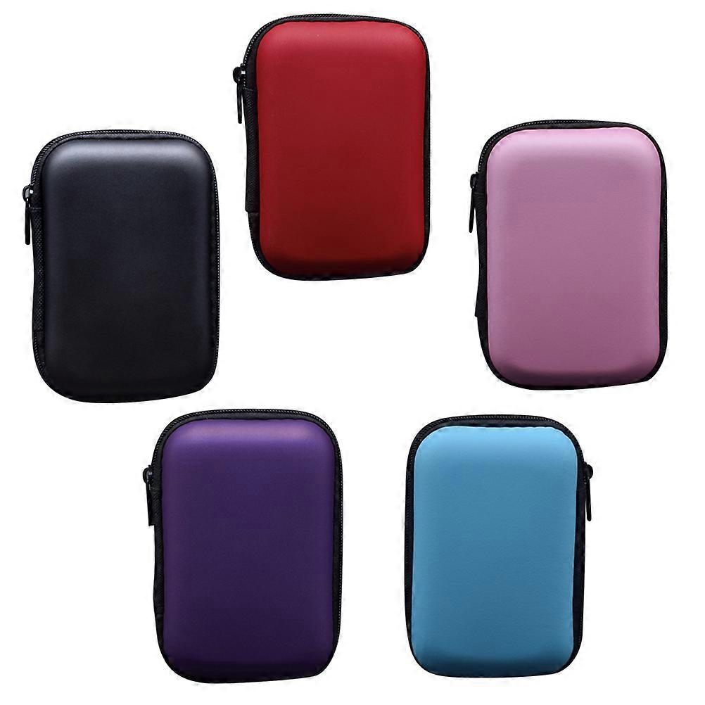 5pcs Zipper Storage Bags for Headphones, Chargers & Cables – Durable Organizer Cases for Travel and Home Use