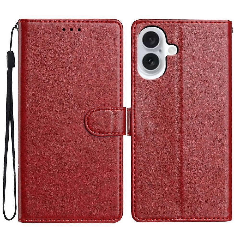 متوافق مع غطاء هاتف iPhone 17 Leather Wallet Hood مع حزام مفيد
