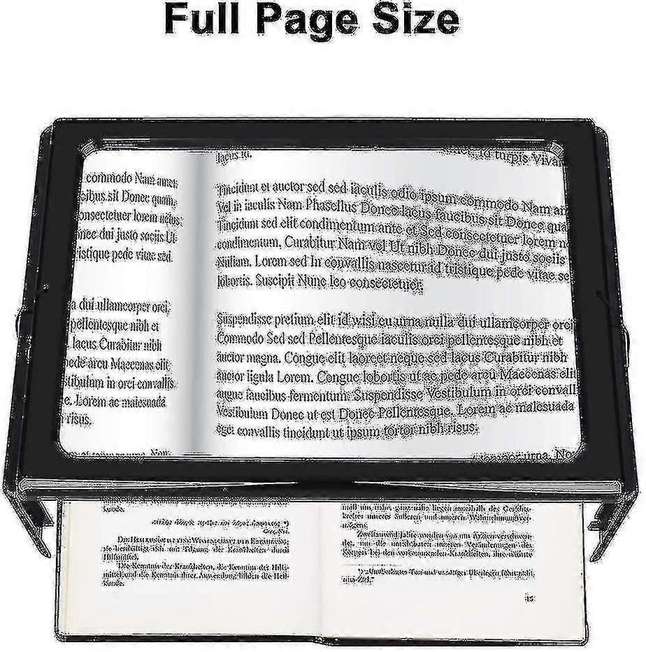LED Illuminated Reading Magnifier with Light, 3x Magnification Hands-Free for Books Crafts Sewing