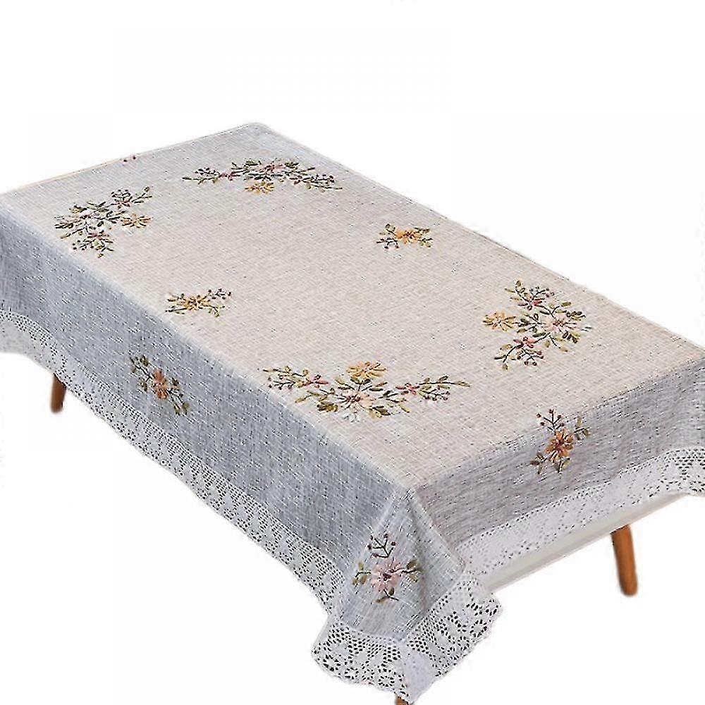 Tablecloth,Linen Textured Table Cloths Rectangle Premium Solid Spill-Proof Waterproof Table Cover for Dining Buffet Feature Extra Soft and Thick Fabri