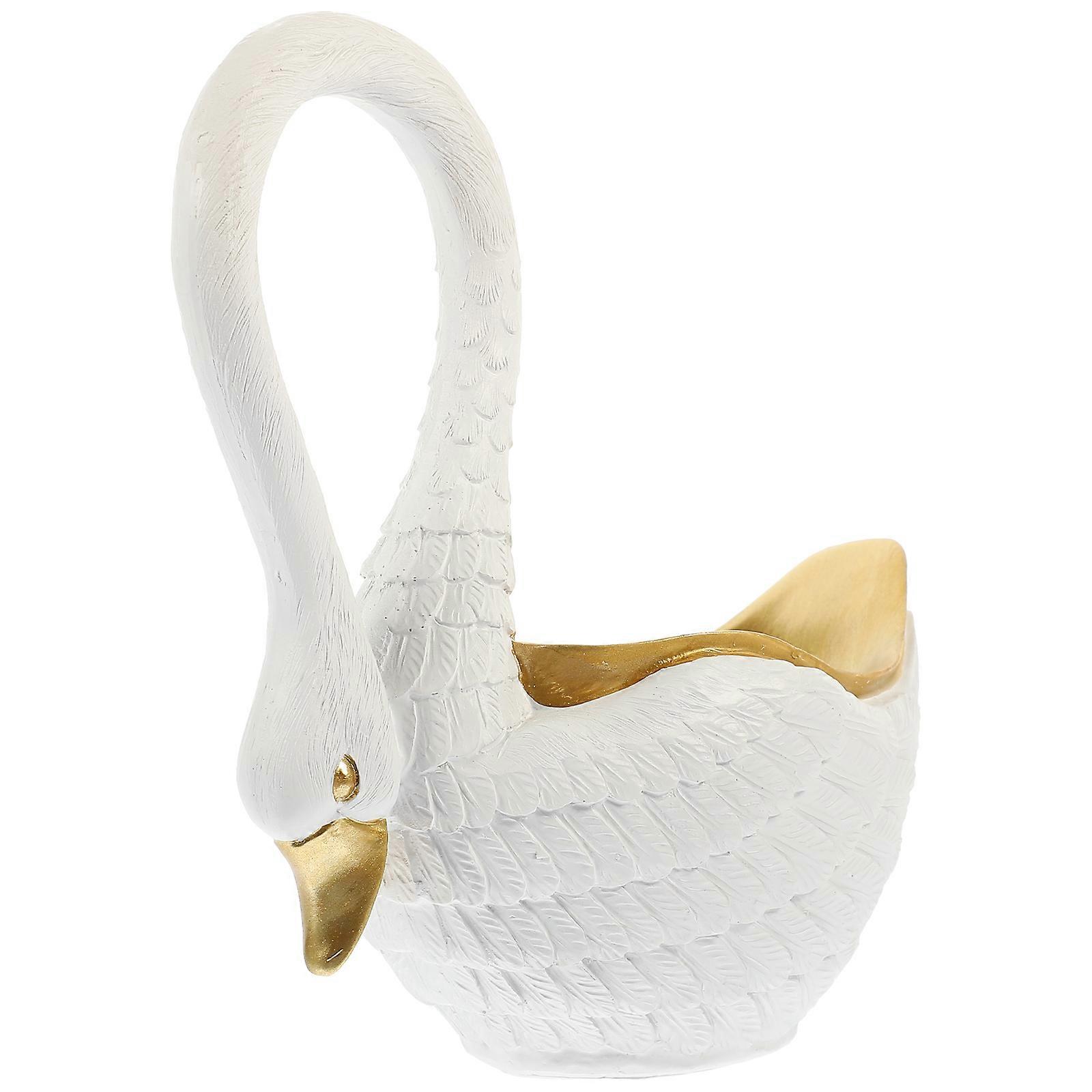 Swan Shaped Resin Key Storage Plate, Multifunctional Jewelry Tray Organizer with Thickened Structure for Entryway Table, Home Decor & Small