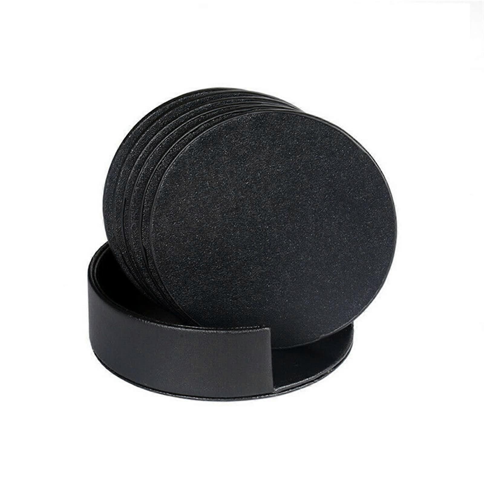 Coaster Set for Drinks - Black and White Stylish Table Mats for Coffee and Hot Tea - Elegant Table Decor