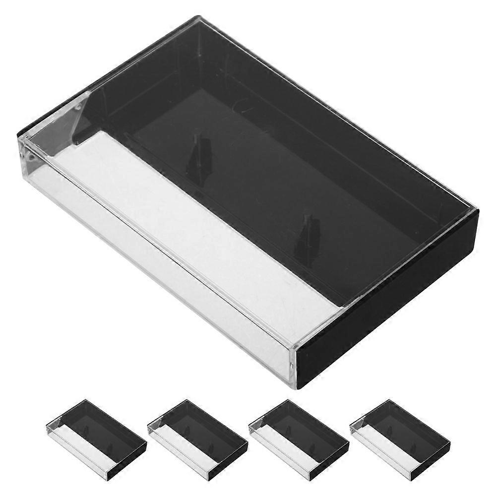 6pcs High Transparency Cassette Tape Storage Box Plastic Audio Cassette Holder Clear Recording Cassette Cases Tape Protection Case