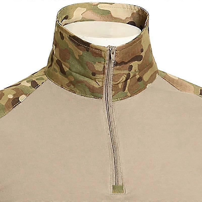 Tactical Camouflage Army Hunting Short Sleeve T-shirts - Combat Style Hiking Shirts Suitable for Active Men