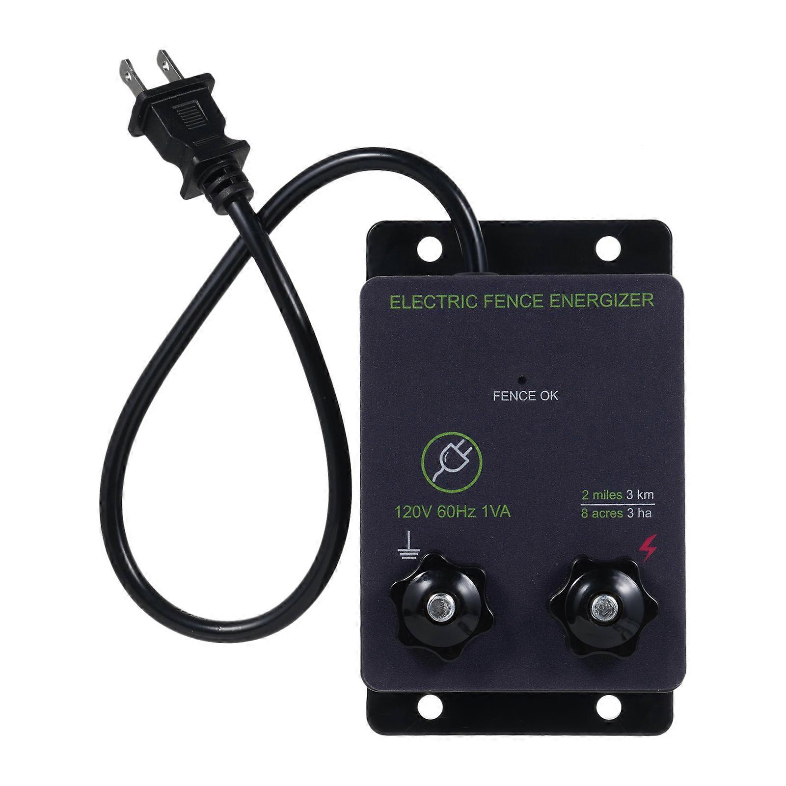 Electric Fence Energizer Coverage 8 Acres Area for Protecting Poultry from Wild Animals Intruding Output Voltage 5000V, 0.1 Joule, Easy to Install