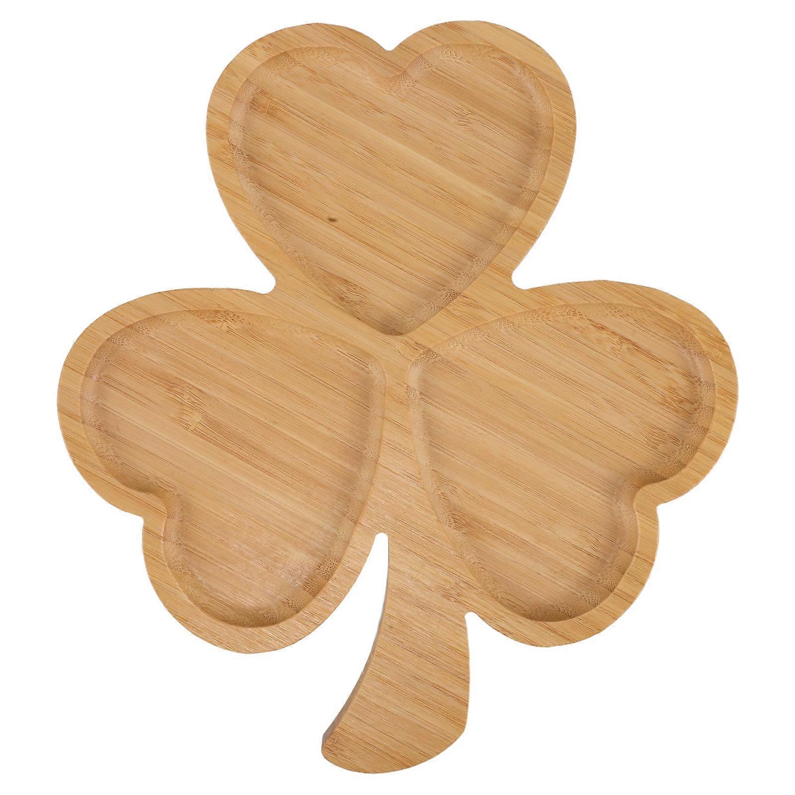 Lucky Shamrocks Plates Decorative Snack Dish Shamrock Shaped Patrick's Day Party Decorations 1Pack