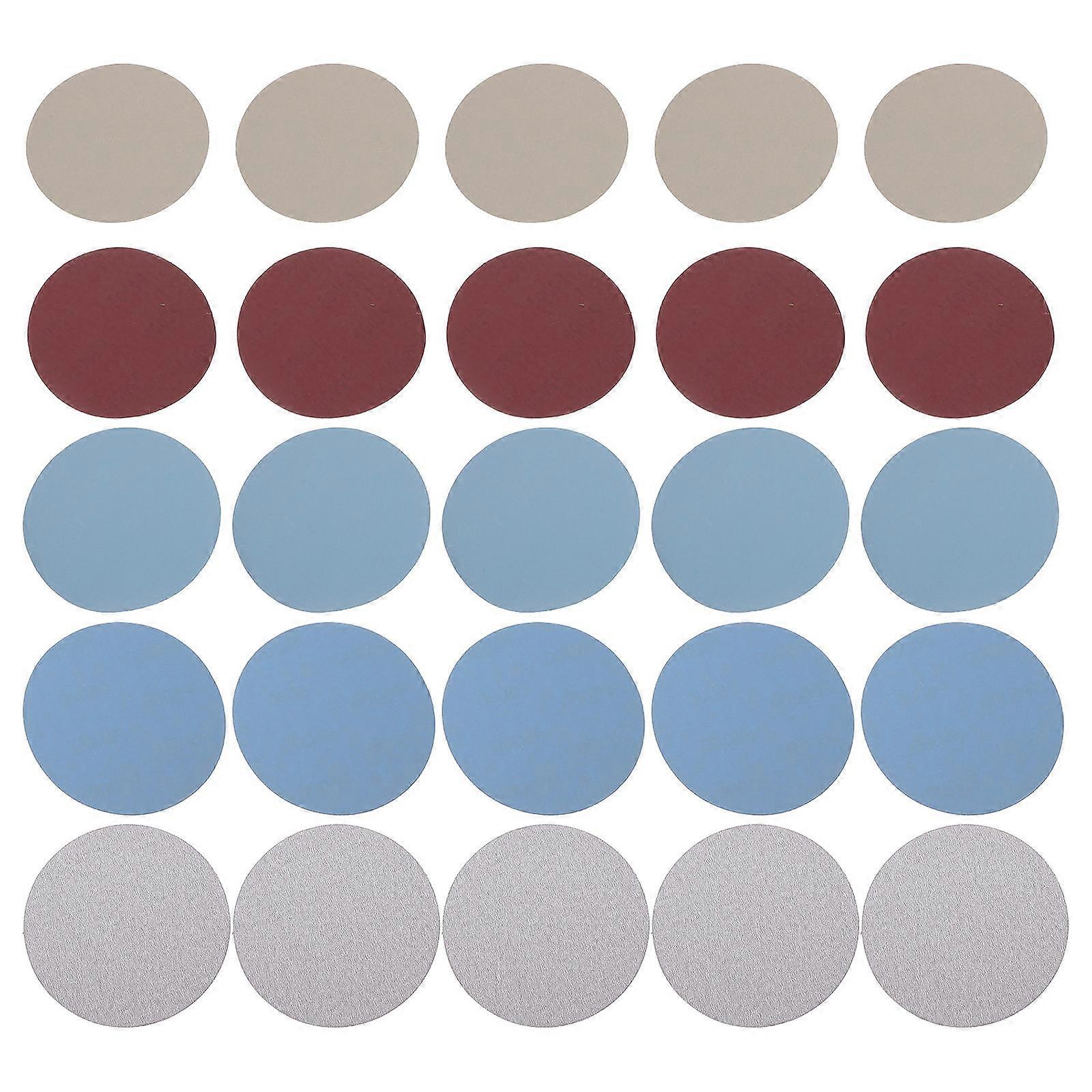 25 Sheets Waterproof Self adhesive Disc Sandpaper Practical Abrasive Paper