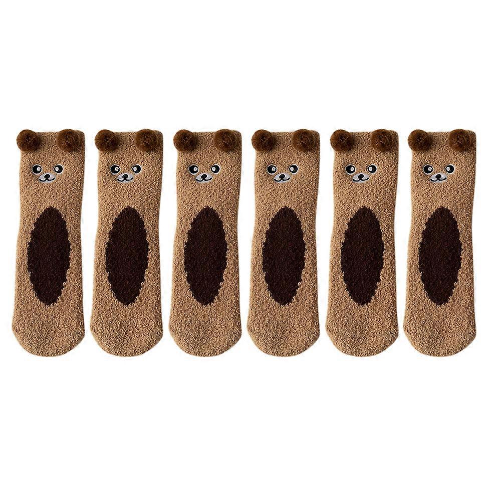 Confinement Socks Coral Fleece Use Mothers 30X8X1CM Breathable 3Pairs