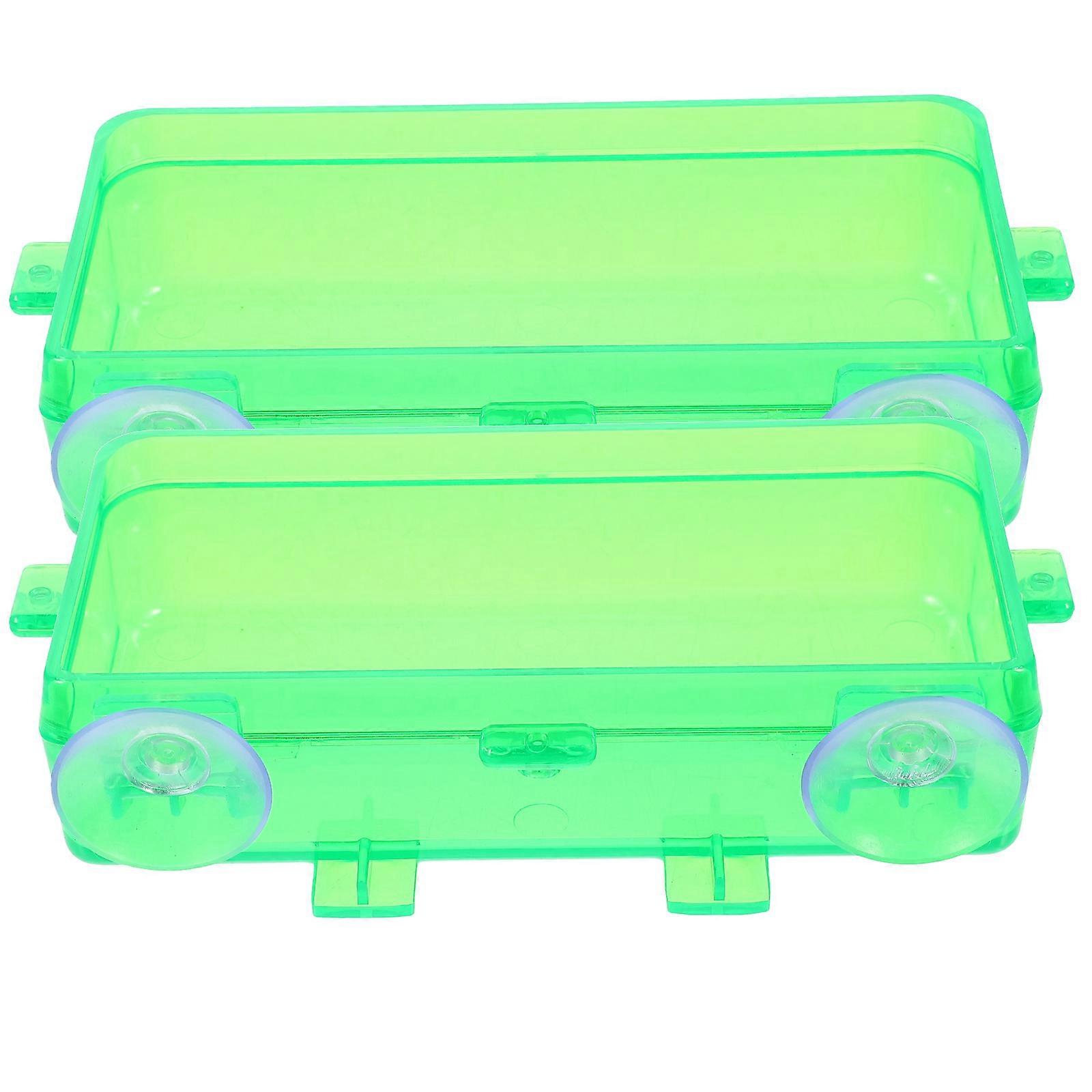 Multi-Function Reptile Dish Reptile Feeders Feeding Reptiles 9X6X3.5CM Anti-Escape 2Pcs