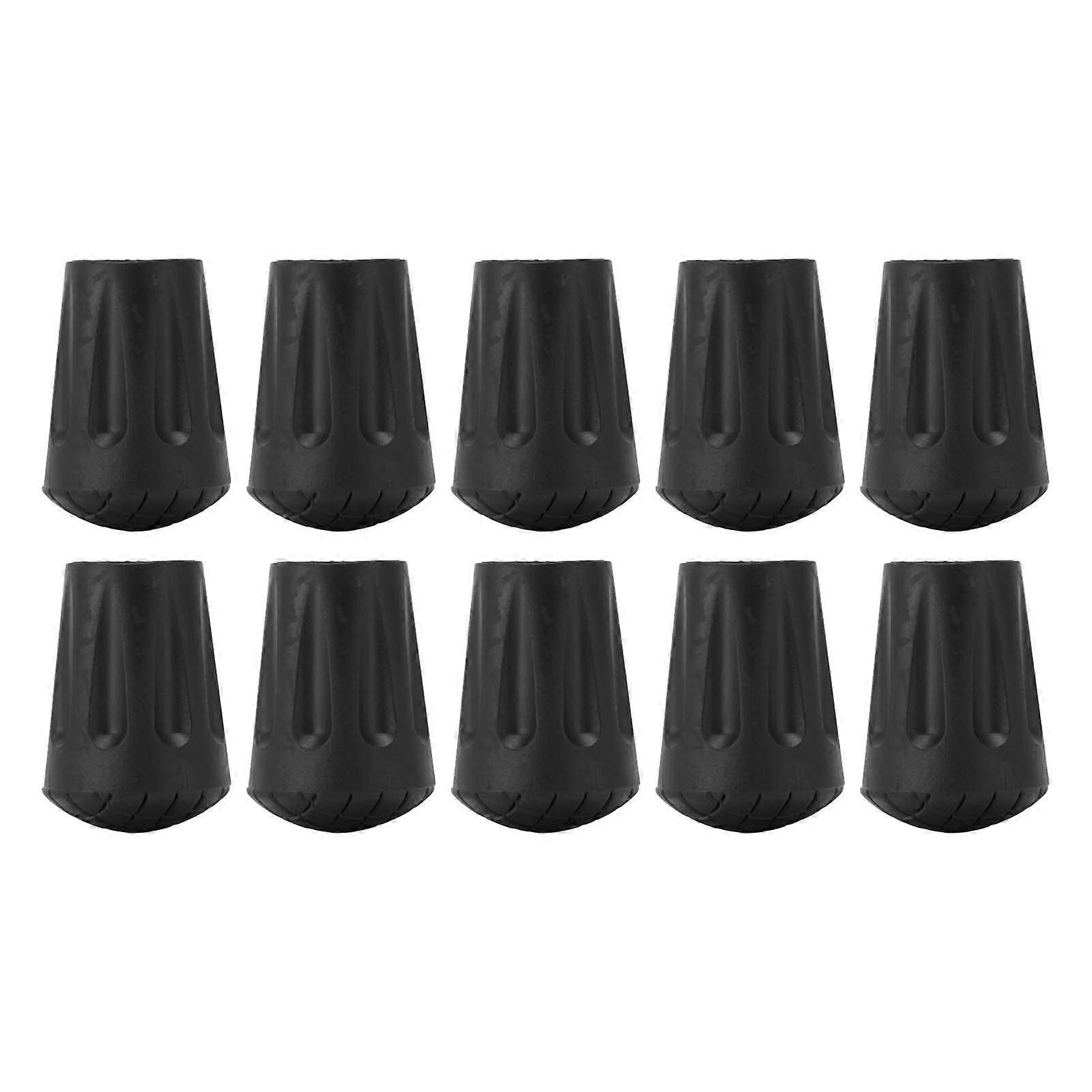 2025 Latest Model 10pcs Walking Pole Rubber Tips Universal Round Head Shock Ab...