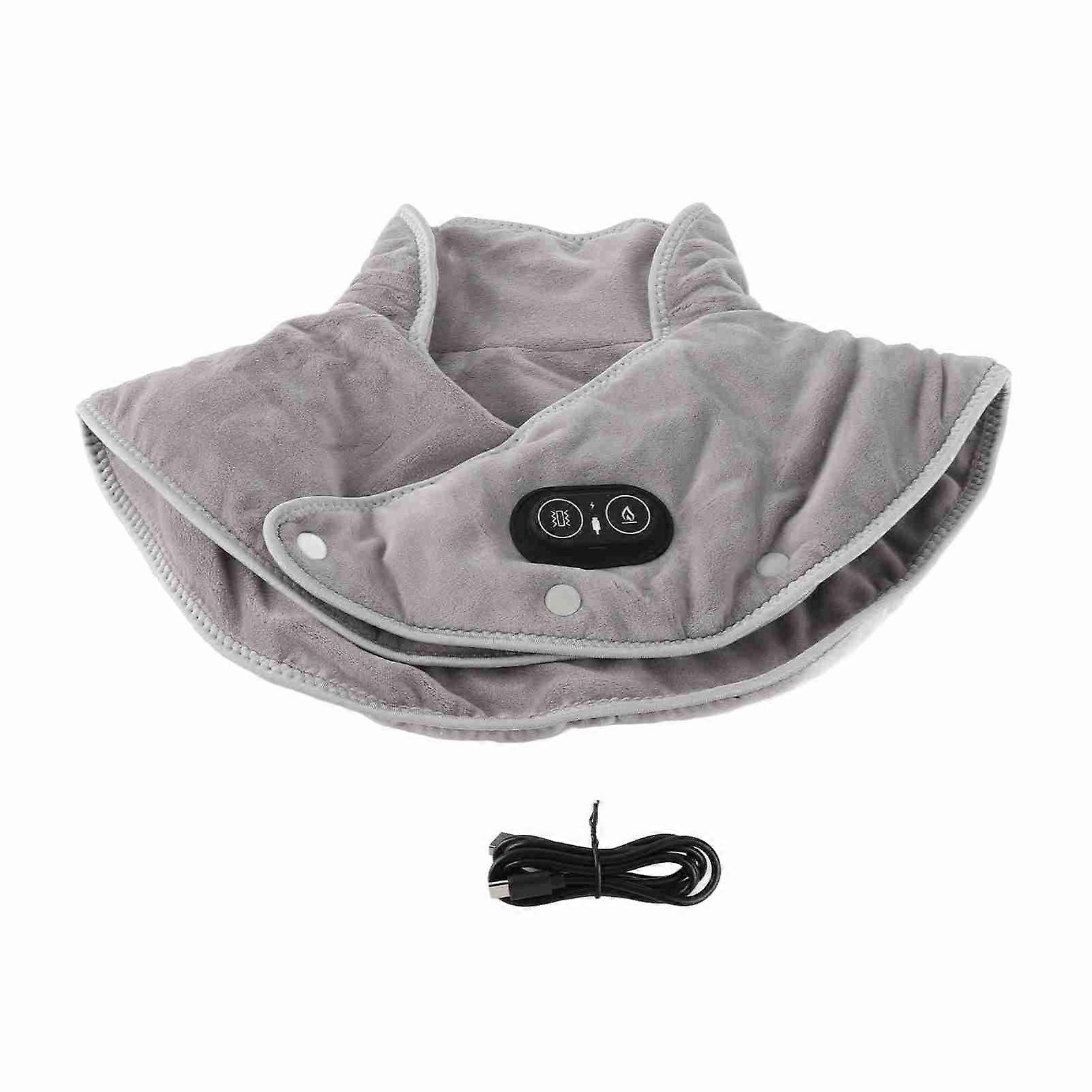 2025 Latest Model Grey Heating Pad for Neck Shoulders 3 Level Temperature Adju...