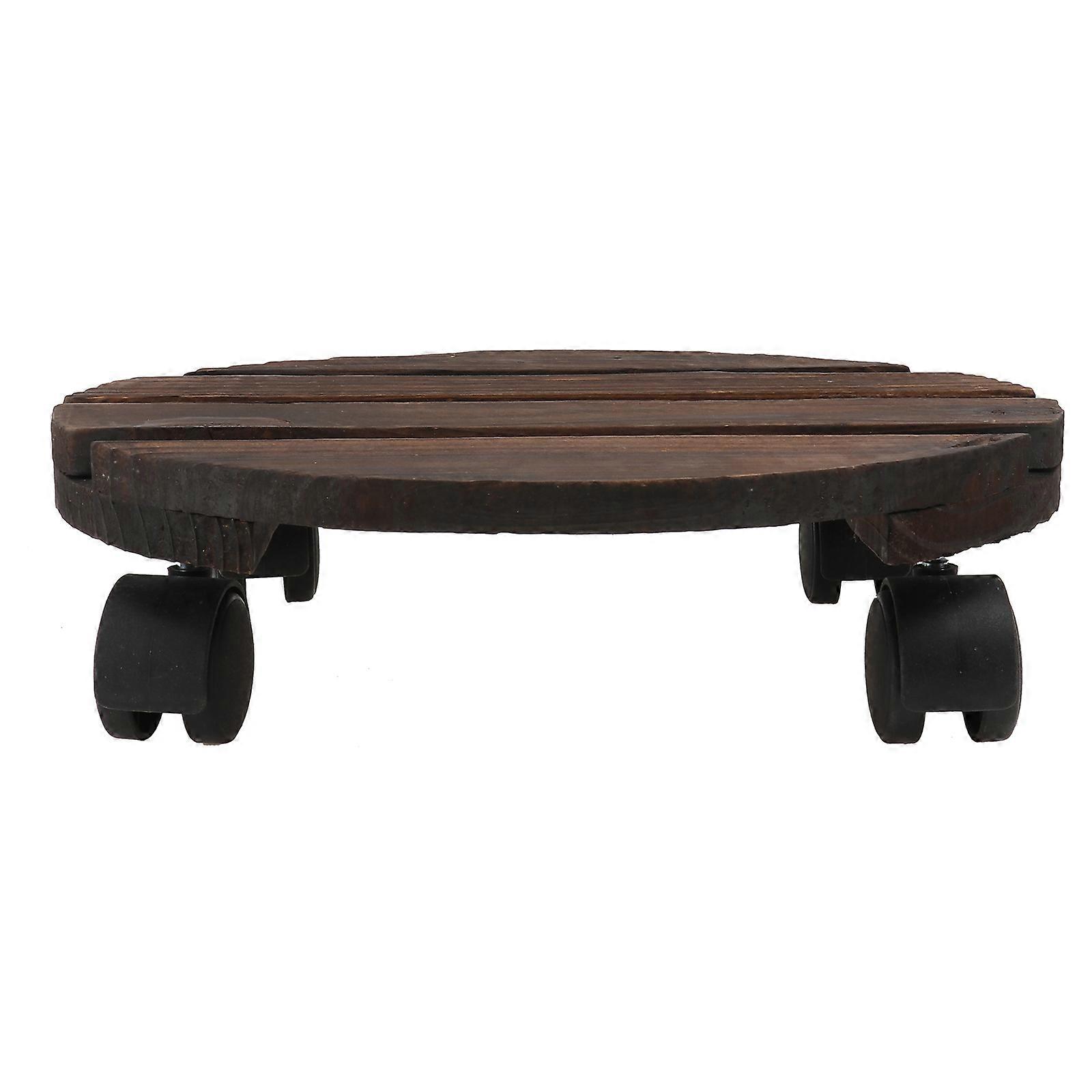 Here's a refined and professional product description for the **"1pc Movable Flowerpot Holder Tray with Wheels – Round Plant Container Base"**: