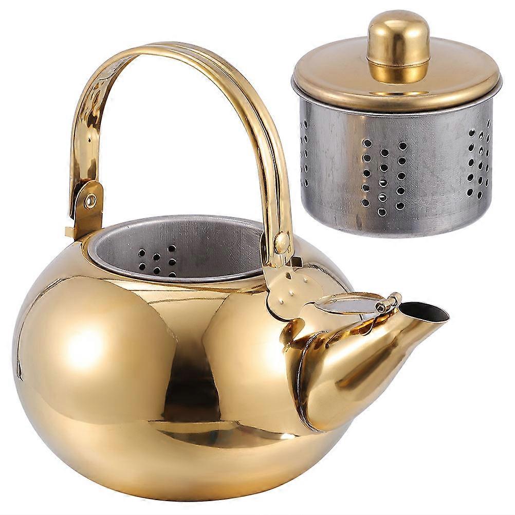 Stainless Steel Tea Kettle Practical Teapot with Filter Screen 1 Set