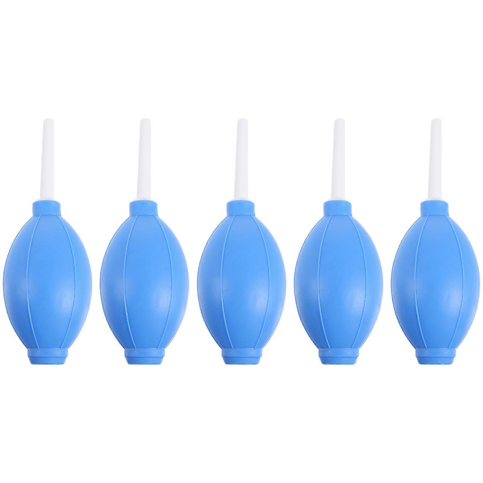 Blue Silicone Cleaning Tool Camera Air Blower Dust Cleaner 5Pcs Pack