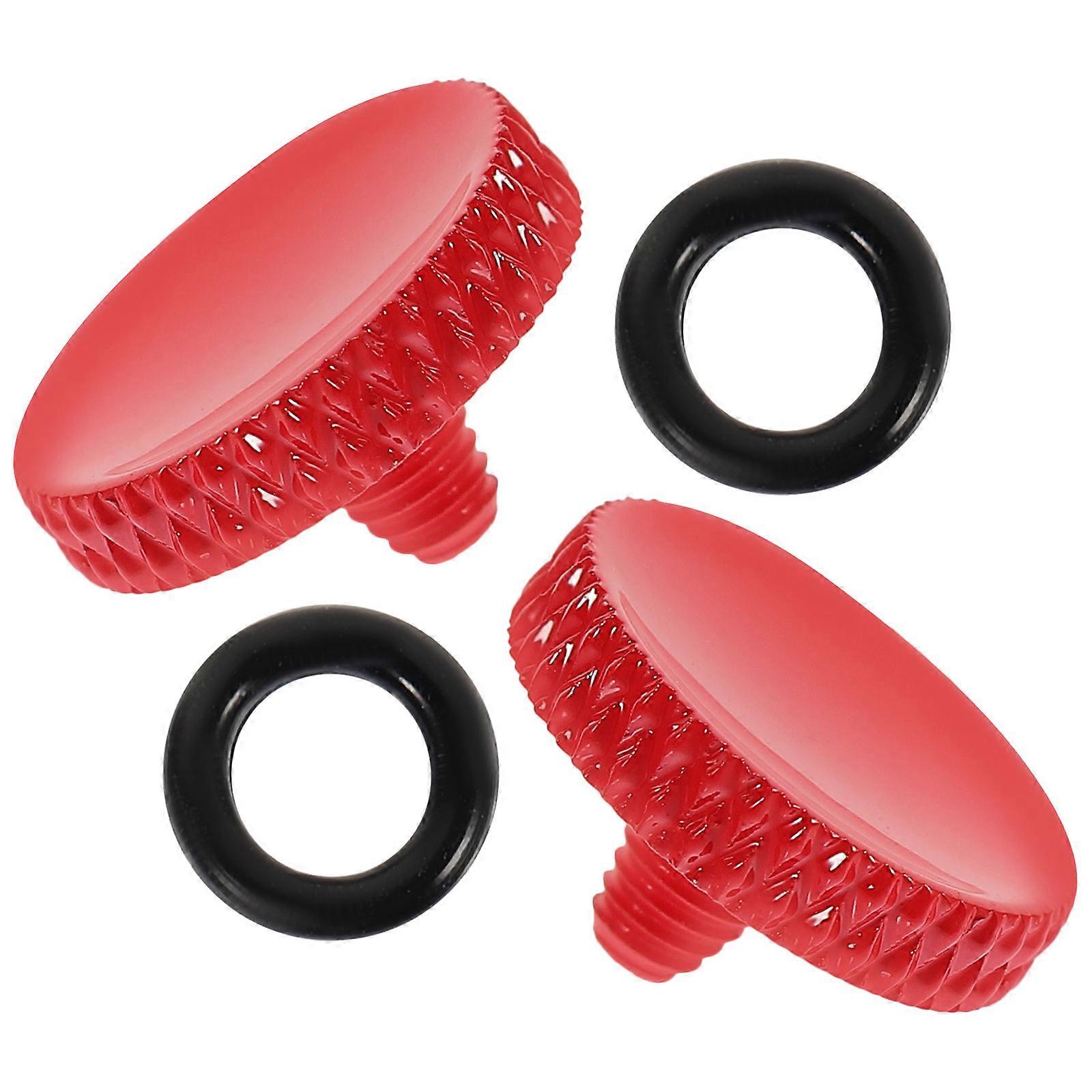 Soft Metal Shutter Release Button Camera Control Button for Photography Minimizes Camera Shake 1.1X1.1cm Red 2Pack