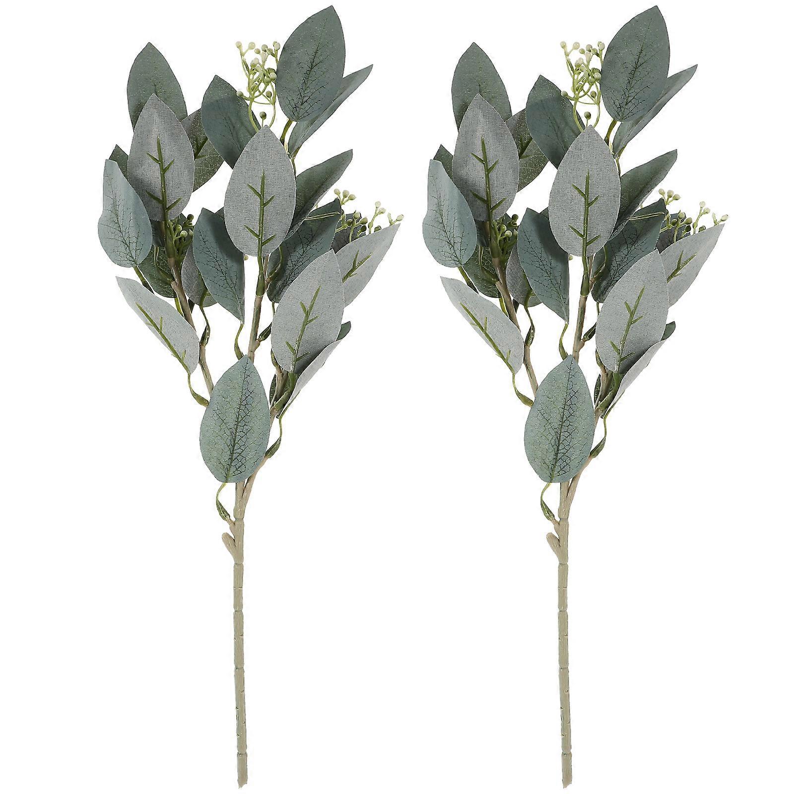 أغصان زيتون مقاومة للاهتراء ديكور طاولة منزلية متعددة 36.00X15.00X10.00 سم مظهر طبيعي 2 قطعة