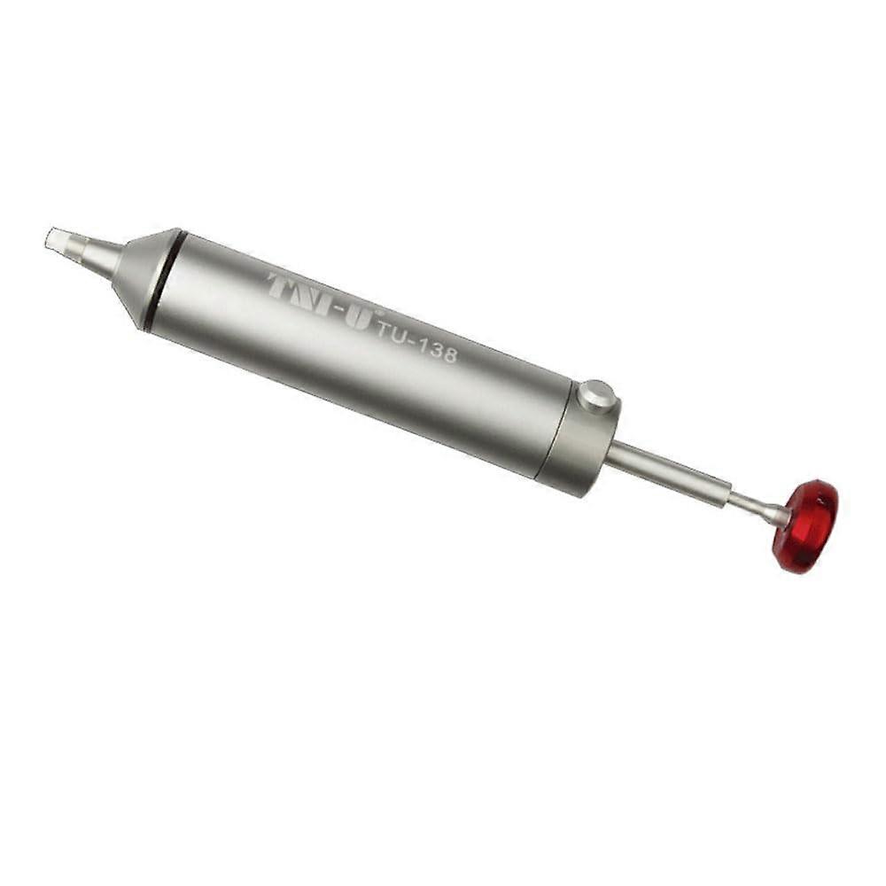 TU138 solder sucker, clog desoldering pump for removing solder with able, heatresistant silicone suction nozzle – Gray