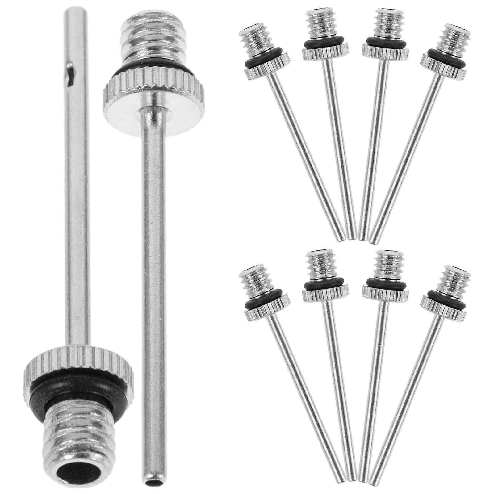 Needle for Pump Inflation Needles Sports Enthusiasts Silver 3.80X0.80X0.80cm Inflation 10Pcs