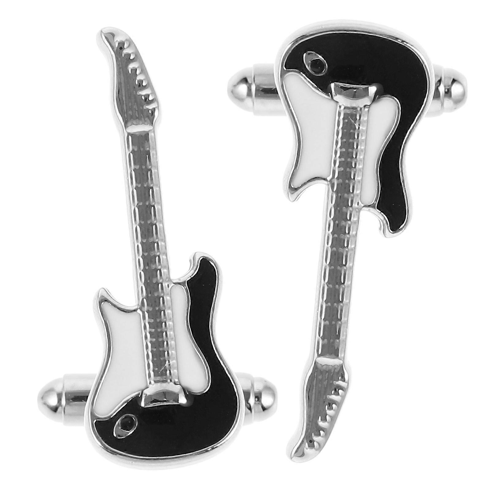 Classic Music Cufflinks Guitar Model Suit Cufflinks 2Pcs Set