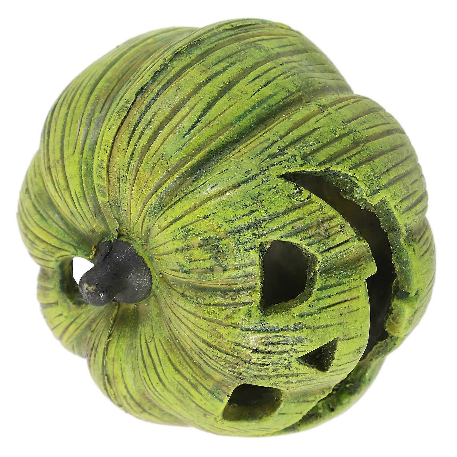 Reptile Hideout Pumpkin Shape Lizard Hut Reptiles Aquarium Setup Hiding Spot 1Pcs