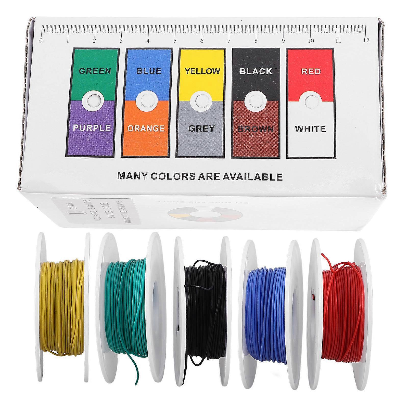 Electric Wire Silicone Electrical Wire For Electrical Circuits Diy Projects 5 Rolls