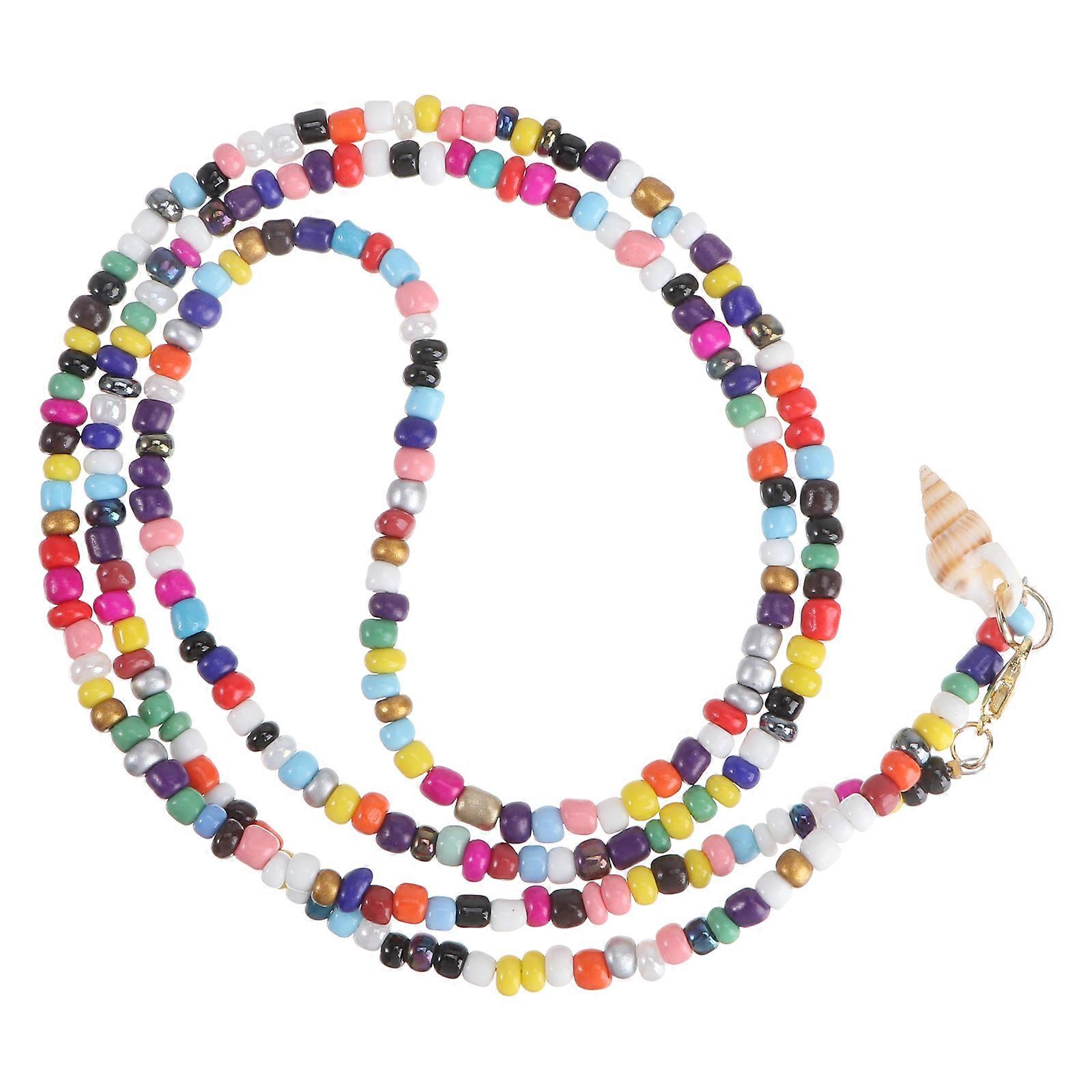 Colorful Necklace Bohemian Style Pendant Shape Party Accessory 1Set