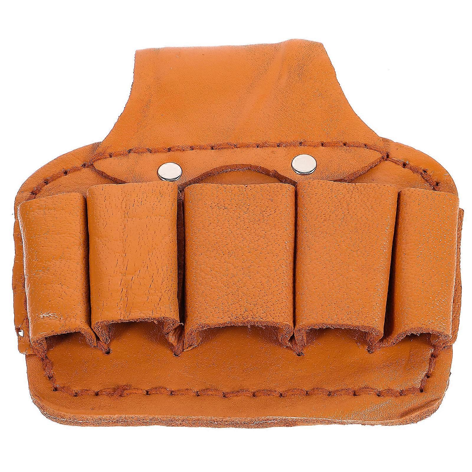 Tool Organizer Bag Electrician Pouch Multi Functional Storage Orange 16X16cm Durable Design 1Pcs