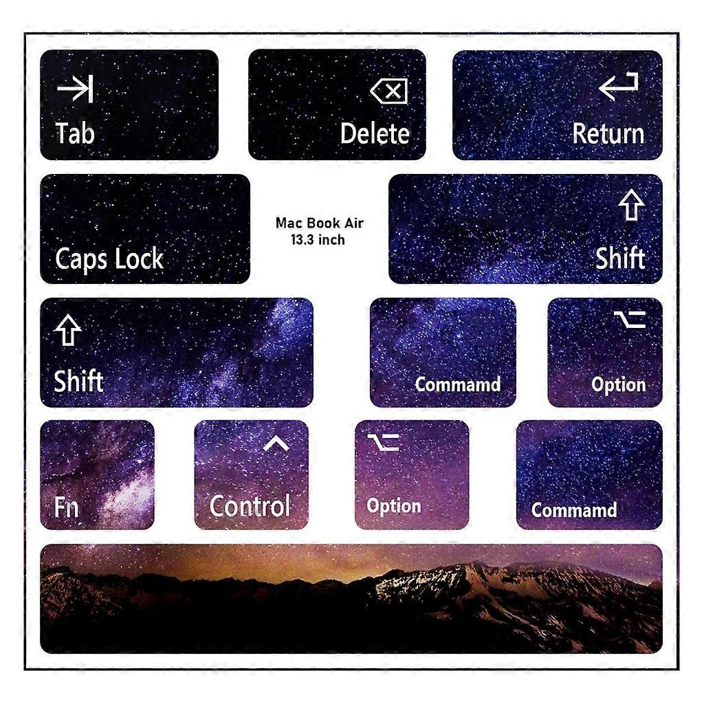 Notebook English Keyboard Sticker Color Button Sticker for macair Laptops Computer Sticker Scrub Repair Film