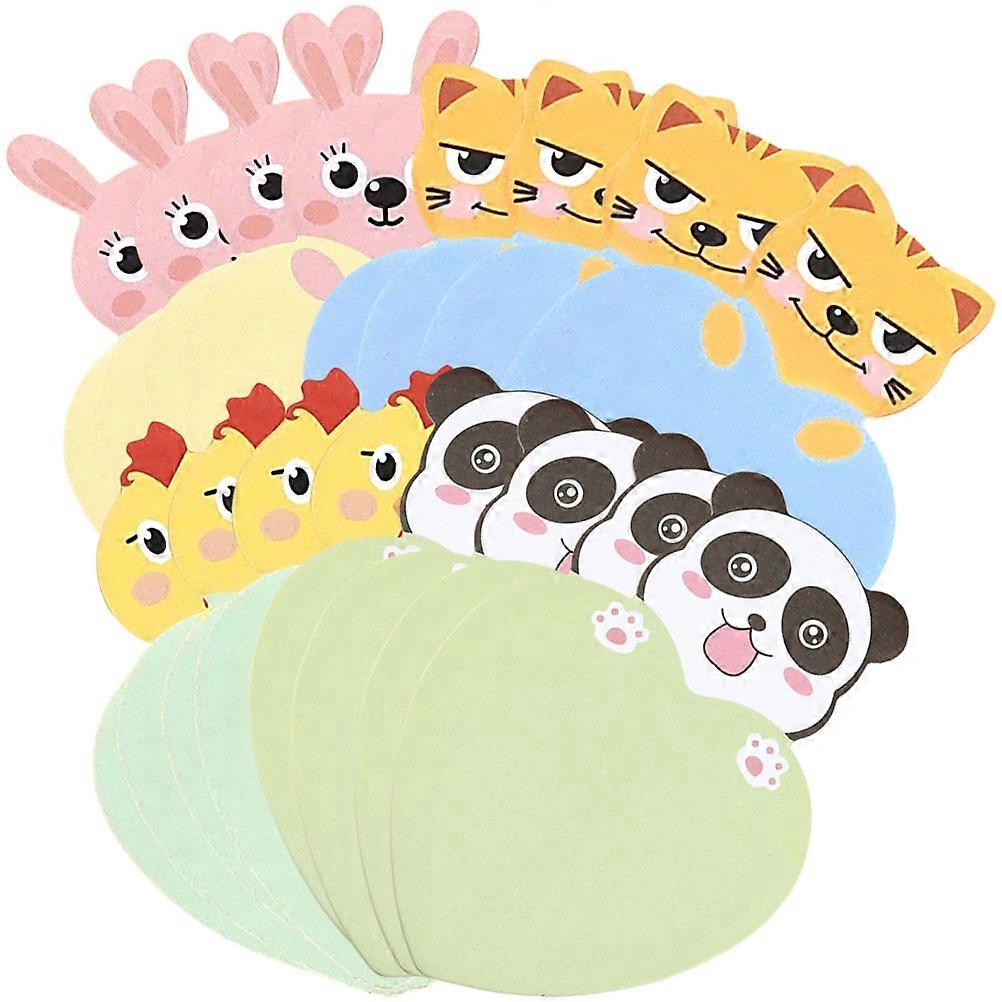 Small Note Pads Heart Shaped Writing Reminder for Office Work 16Pcs Set