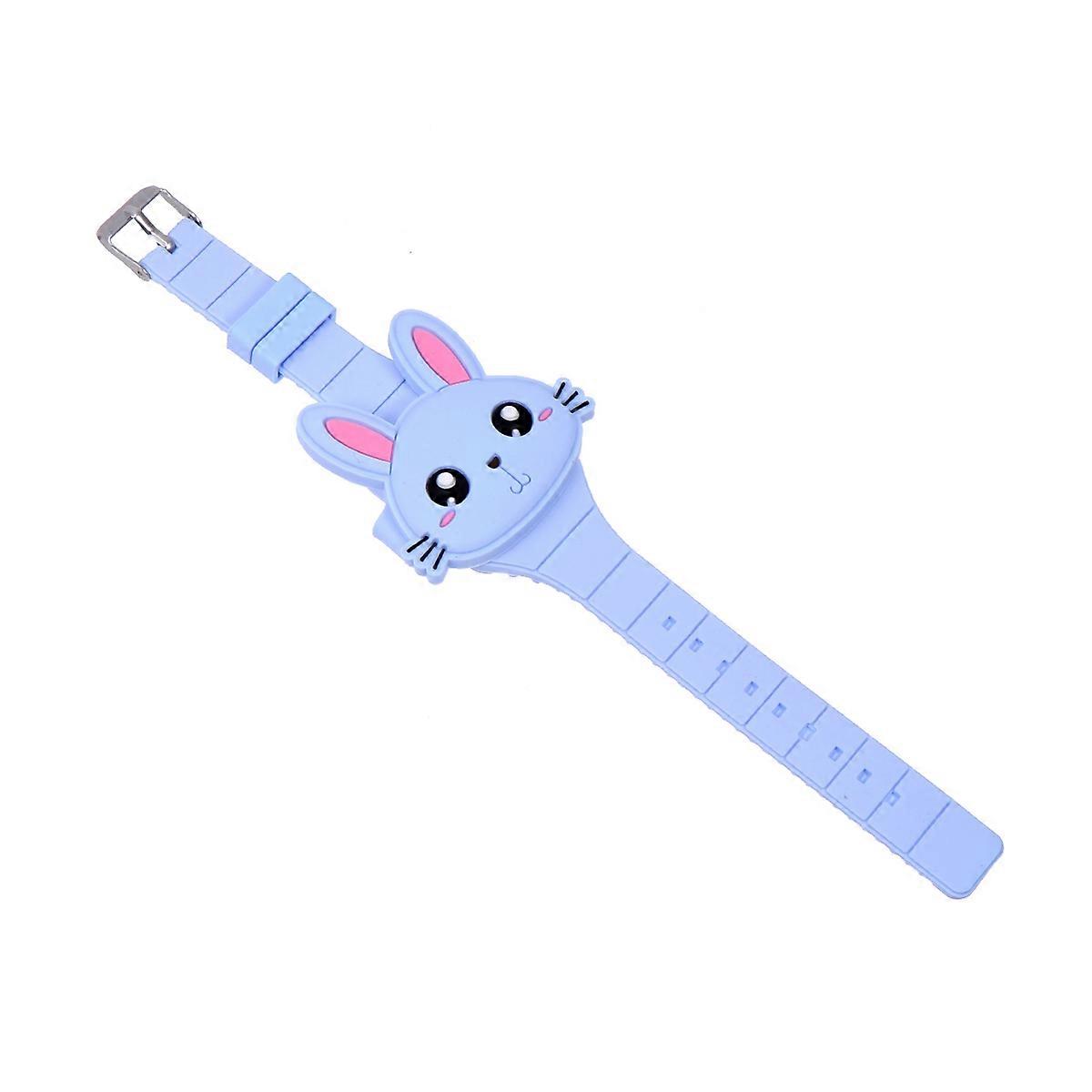 Electronic Watch For Kids Rabbit Shape Wristwatch Birthday Parties Toddlers Sky- Telling 1Set