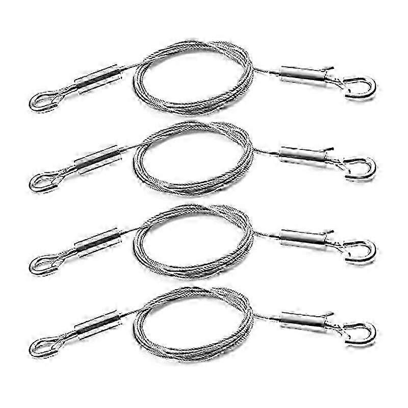 4Pcs 2M x 1.5mm διευθετήσιμη εικόνα που κρέμεται εξάρτηση καλωδίων-βαρέων καθηκόντων σχοινί καλωδίων από ανοξείδωτο χάλυβα, κρατά μέχρι t