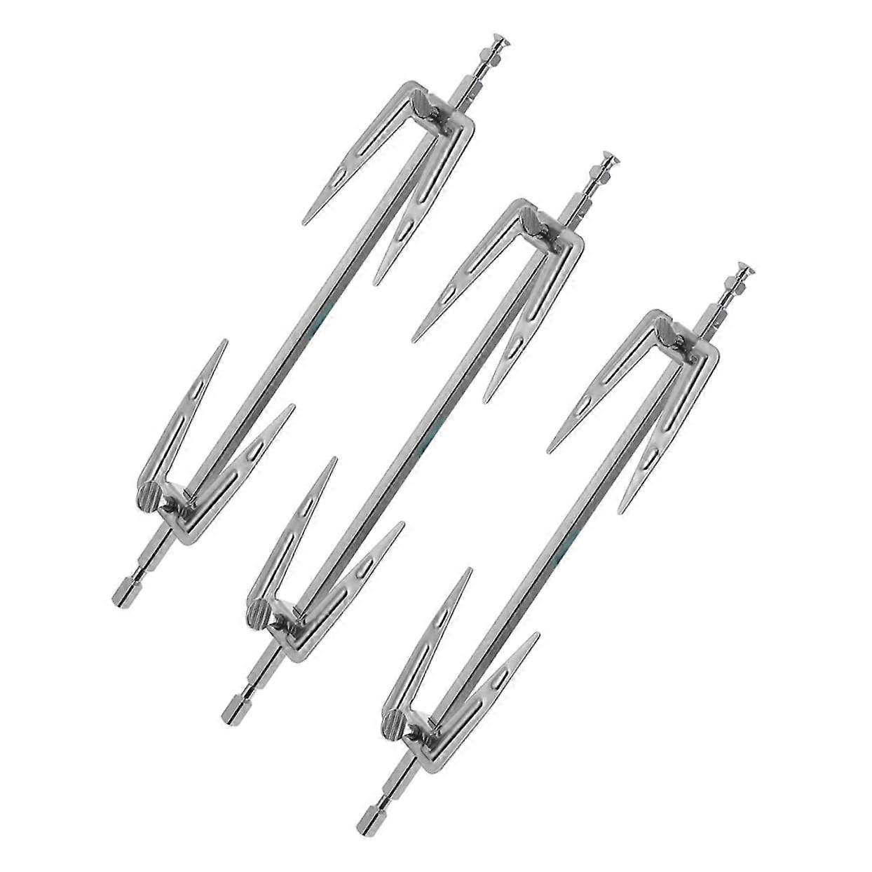 3-Piece Versatile BBQ Meat Fork Set for Grill and Air Fryer, Durable Stainless Steel for BBQ Parties and Restaurants