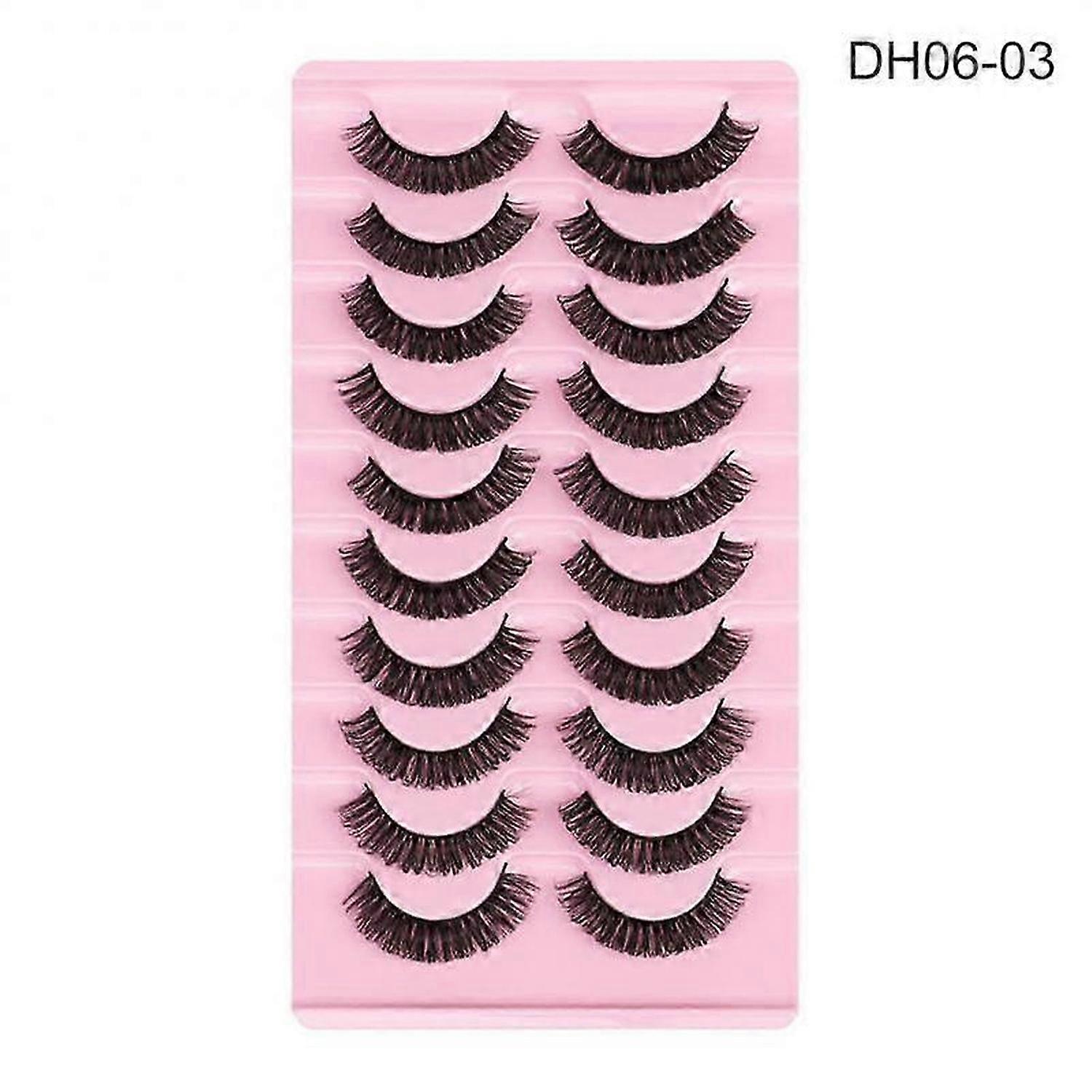 10Pair Natural False Eyelashes Thick Eyelashes Make Up 3D Mink Lashes Soft Eye Lashes