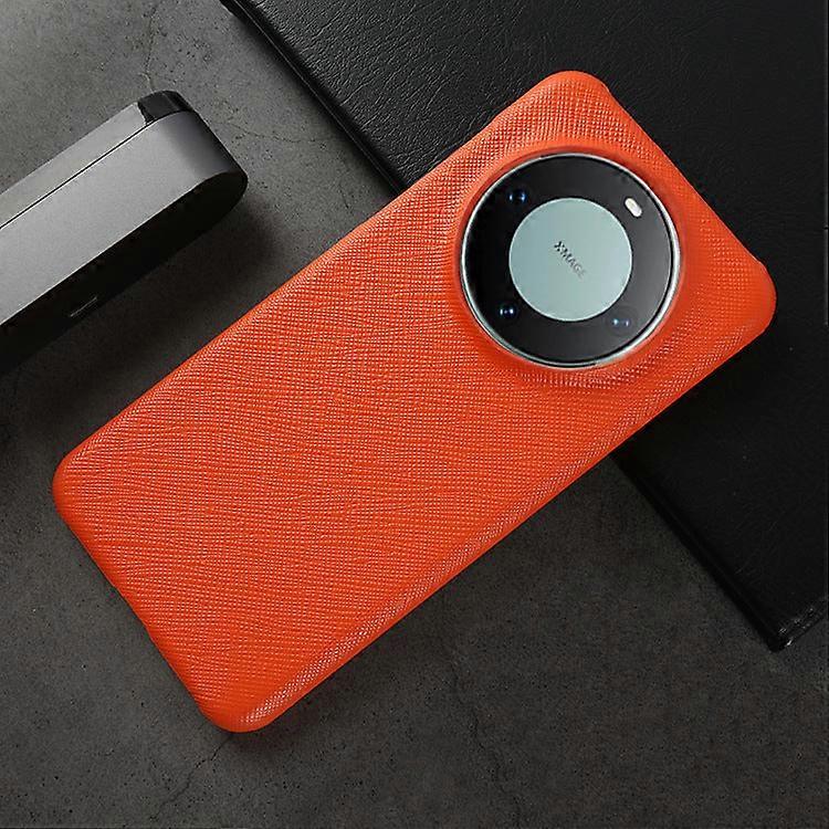 Case For Iphone 13pro Orange Leather Protection No4409