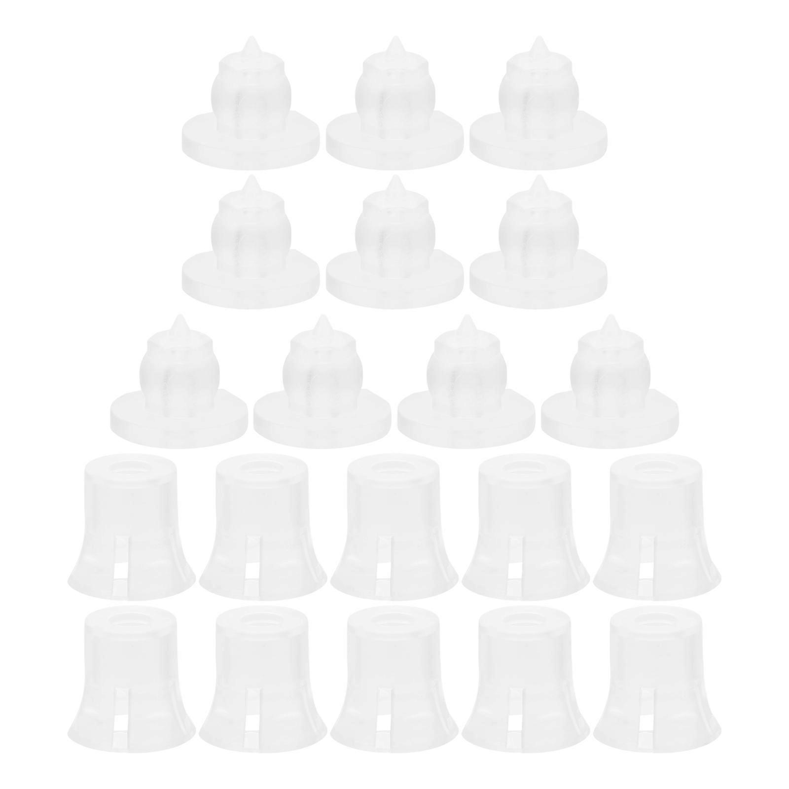 Sign Screws Mounting Hardware for Professional Use Cylindrical Transparent Plastic Secure Fastening 10Pcs