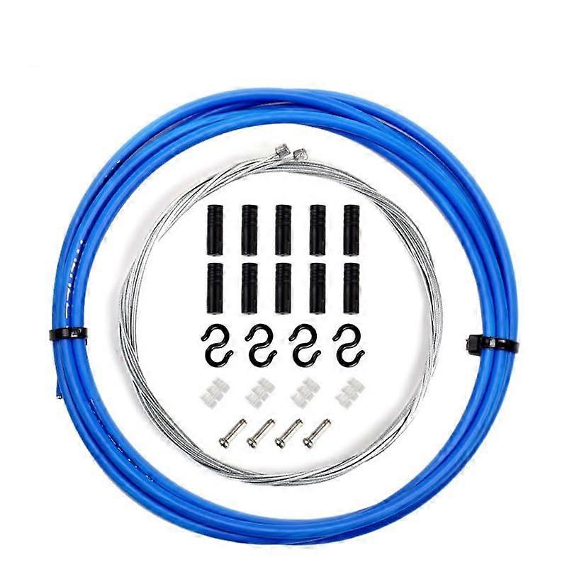 Brake Cable Bicycle Gear Lever Rear Derailleur / Brake Kits Wire Tube Line (Shift Set Blue)