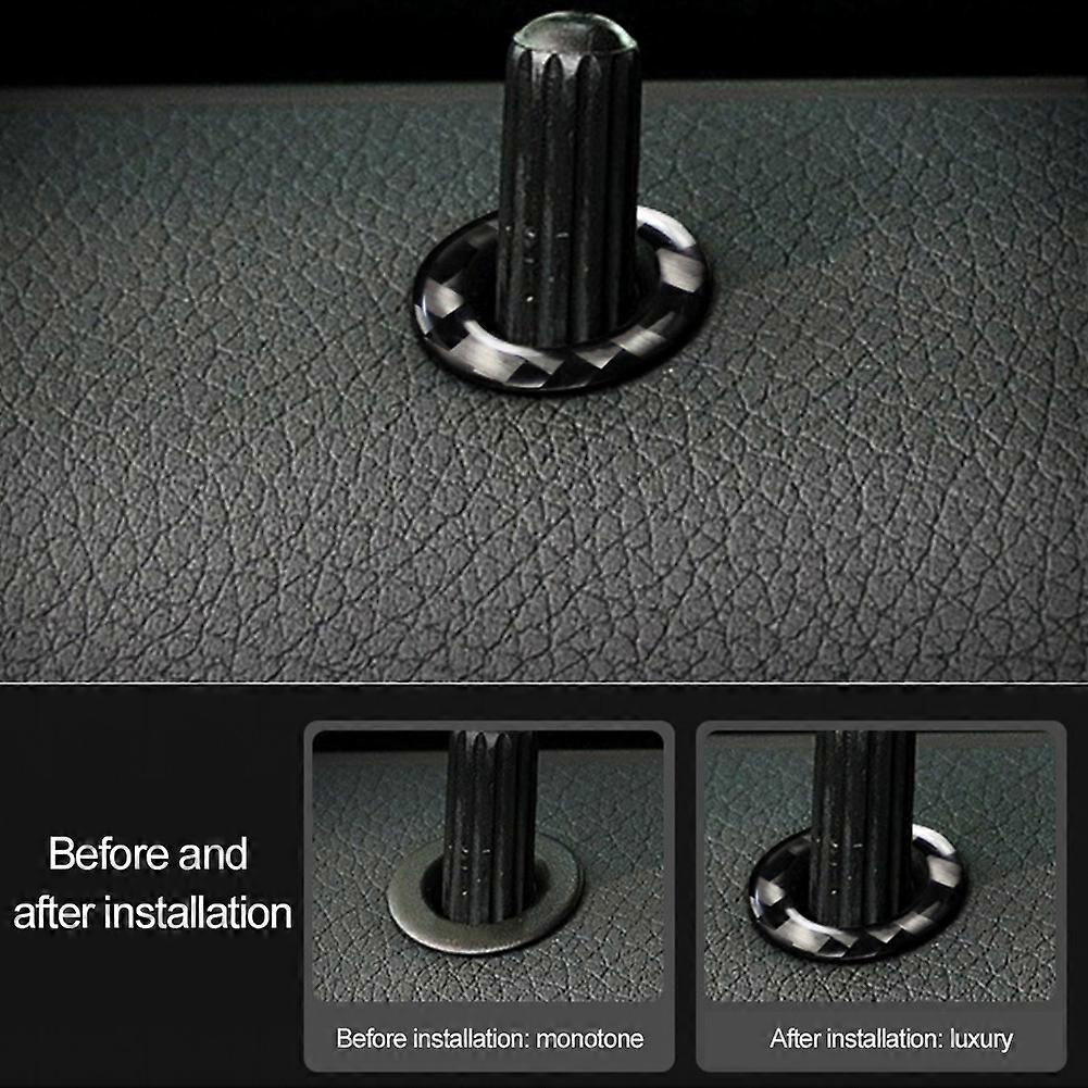 4pcs Carbon Fiber Car Door Lock Pin Trim for C-Class W205GLC