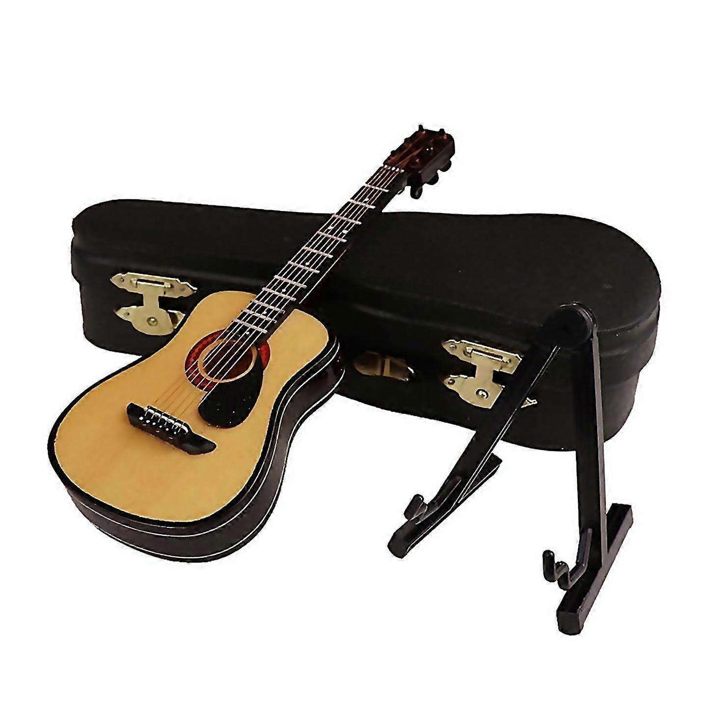 For E-wooden Miniature Guitar With Stand And Case