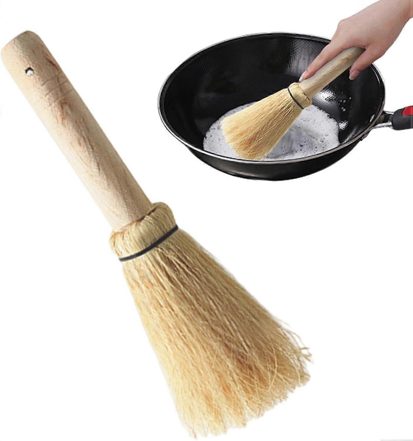 AURA Grytebørste Bærbar Non Stick Skrubber, Kjøkkenskrubb, Multifunksjonell Oppvaskbørste, Til Oppvask, Gryte, Kjøkkenvask, Liten Hvit