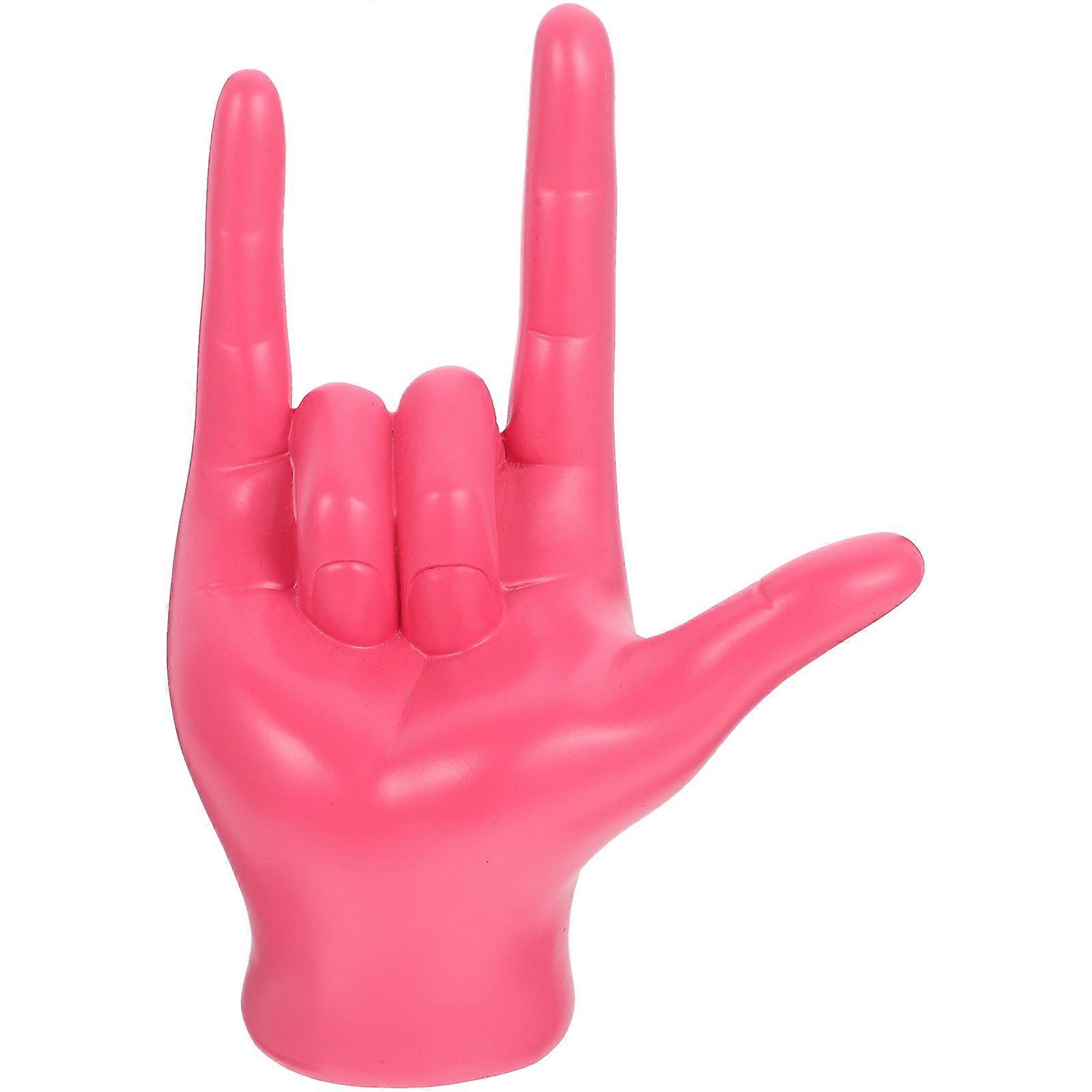 Resin Hand Gesture Sculpture Modern Finger Figurine Decor for Bedroom Office Minimalist Design Vibrant Color Unique Tabletop Ornament