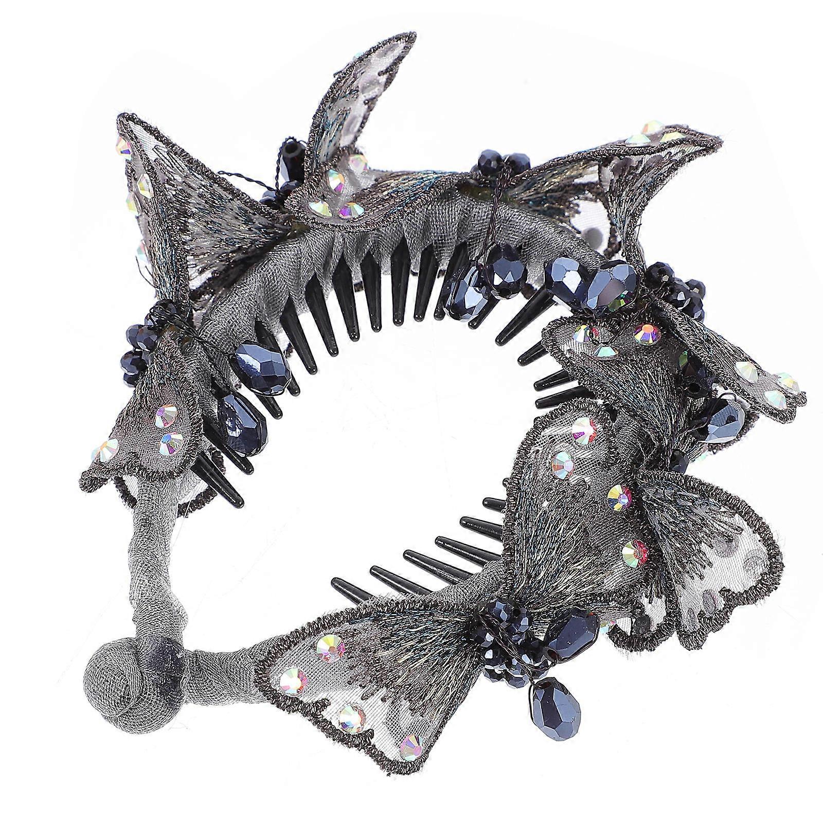 Here's a polished and professional product description based on your input:
**1pc Handmade Woven Hair Clip – Large Crystal Hairpin with