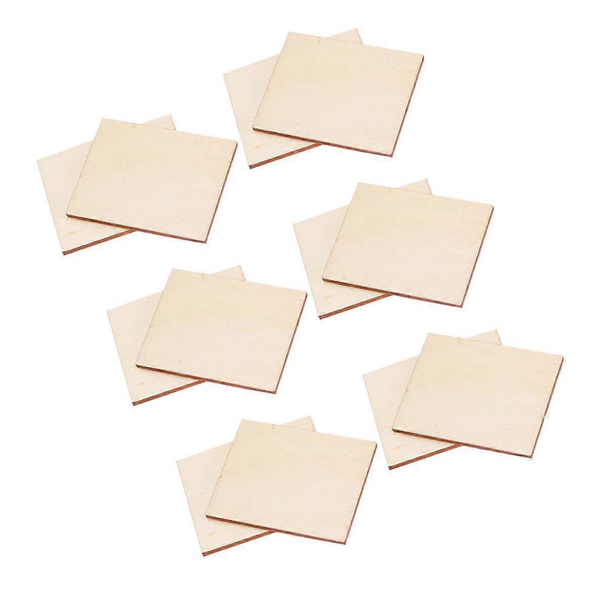 120pcs Rectangular Wooden Chips for DIY Crafts, Wood Slices for Home Decor, Events, and Creative Projects