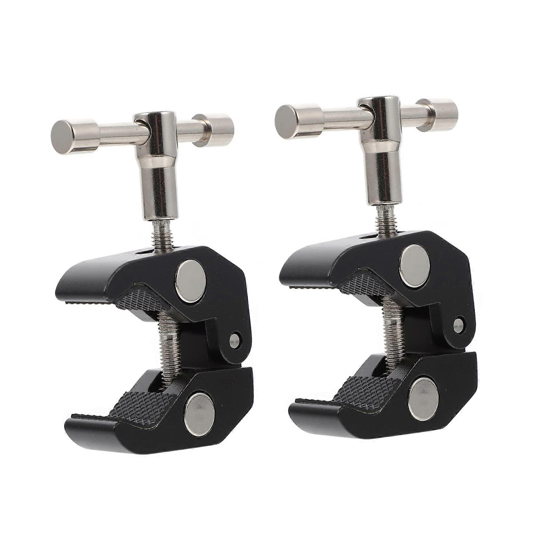 2 x Large Clamp for Aluminium Alloy with Thread Multifunctional Camera Mount for Accessories
