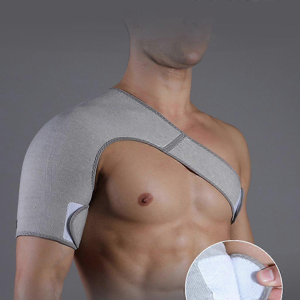 Shoulder support brace, compression, moisture absorption, perspiration, soft texture, single shoulder