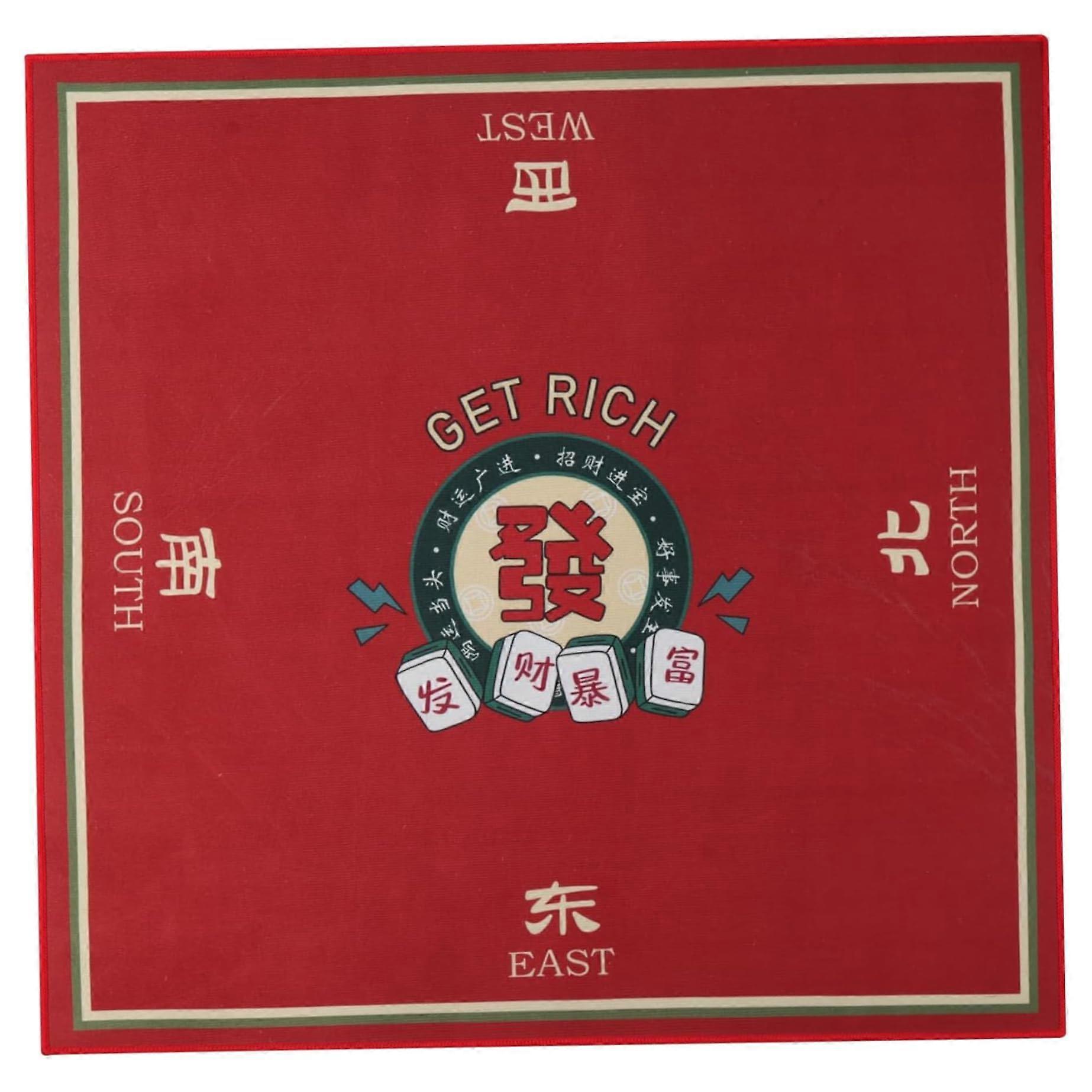 Mah Jongg Mat 31.5 x 31.5 Non-Slip Fabric Tablecloth for Mahjong, Poker, Card & Board Games, Noise Reduction, Kee-Resistant