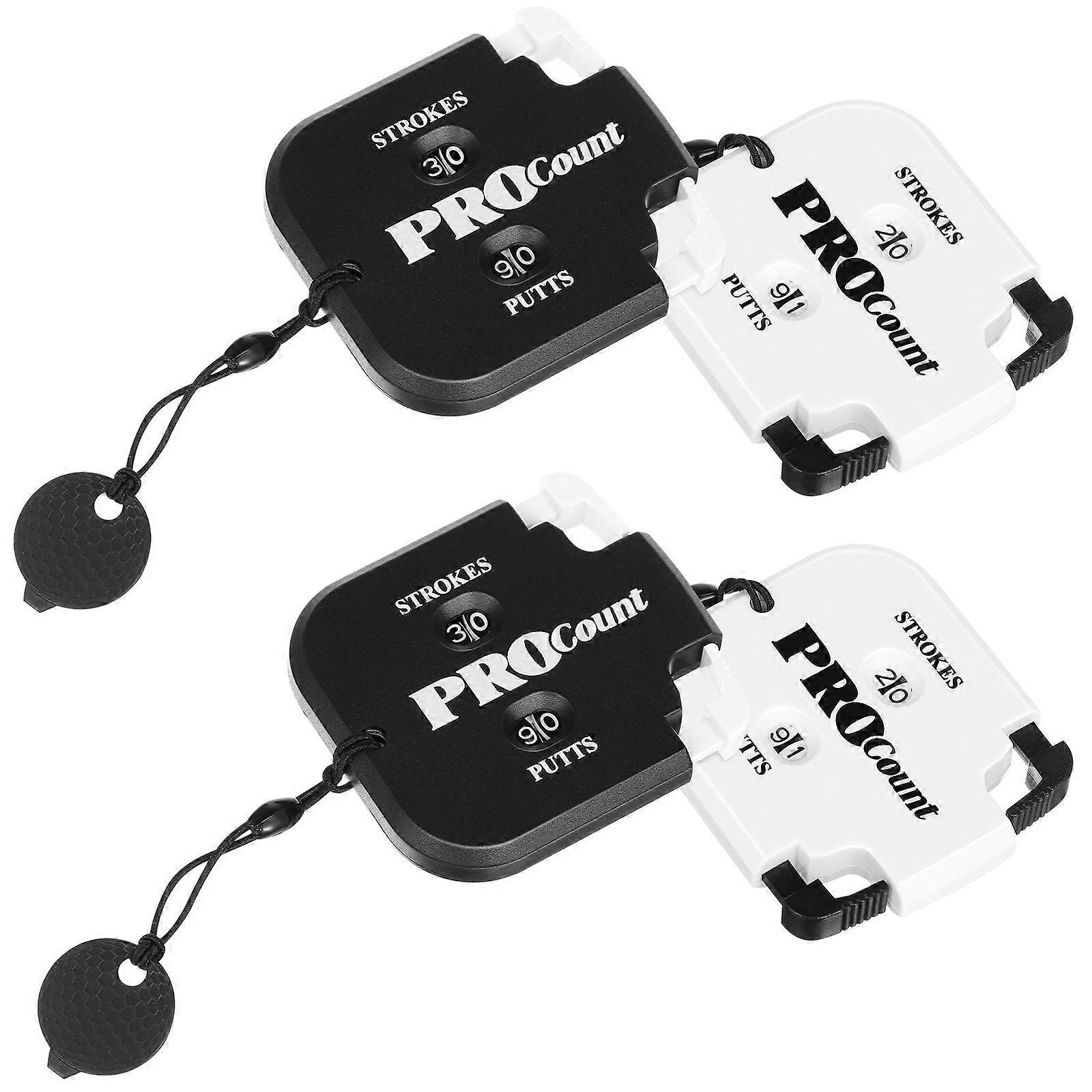 4pcs Mini Golf Score Counters Durable Handheld Stroke Clickers with Ring for Outdoor Tournaments & Practice Sessions